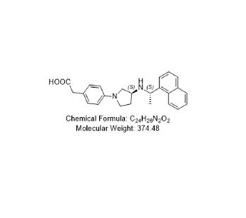 2-(4-((S)-3-(((S)1-(萘-1-基)乙基)氨基)吡咯烷-1-基)苯基)乙酸,2-(4-(S)-3-(((S)1-(naphthalene-1-yl)ethyl)amino)pyrrolidin-1-yl)phenyl)acetic acid