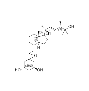 帕立骨化醇雜質(zhì)K,(5S,7S)-2-(((1R,3aS,7aR,E)-1-((2R,5S,E)-6-hydroxy-5,6-dimethylhept-3-en-2-yl)-7a-methyloctahydro-4H-inden-4-ylidene)methyl)-1-oxaspiro[2.5]octane-5,7-diol