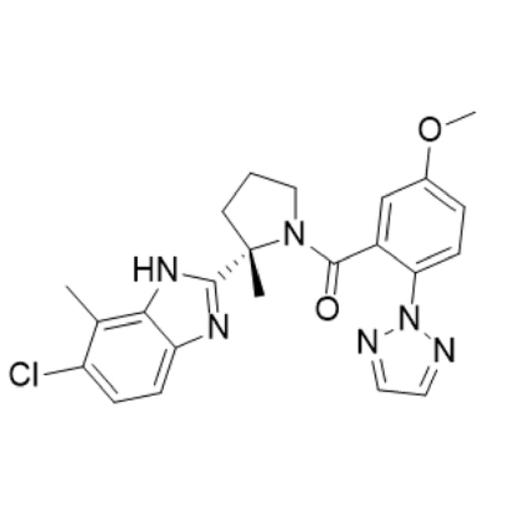 奈莫雷生,(S)-(2-(6-chloro-7-methyl-1H-benzo[d]imidazol-2-yl)-2-methylpyrrolidin-1-yl)(5-methoxy-2-(2H-1,2,3-triazol-2-yl)phenyl)methanone