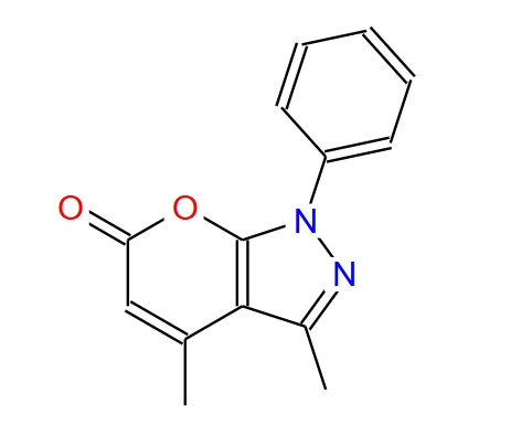 3,4-二甲基-1-苯基吡喃并[2,3-C]吡唑-6(1H)-酮,Pyrano[2,3-c]pyrazol-6(1H)-one,3,4-dimethyl-1-phenyl