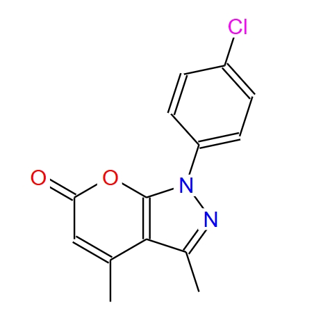 1-(4-氯苯基)-3,4-二甲基吡喃[2,3-C]吡唑-6(1H)-酮,1-(4-chlorophenyl)-3,4-dimethyl-Pyrano[2,3-c]pyrazol-6(1H)-one