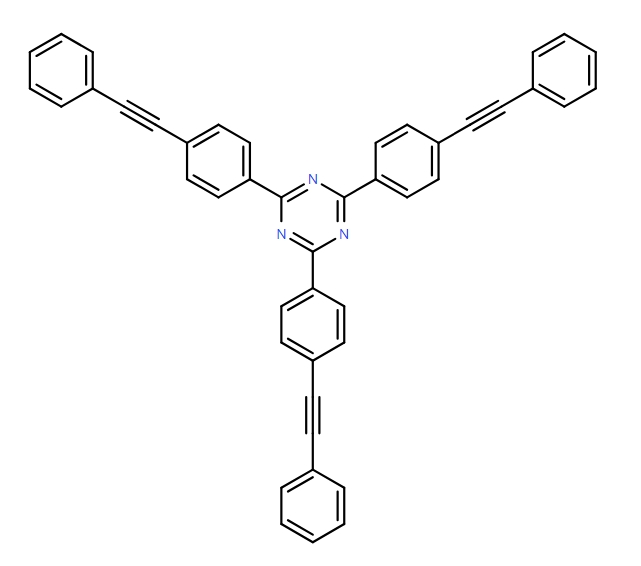 1,3,5-Triazine, 2,4,6-tris[4-(2-phenylethynyl)phenyl]-,1,3,5-Triazine, 2,4,6-tris[4-(2-phenylethynyl)phenyl]-