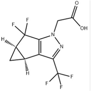 2-((3BS,4AR)-5,5-二氟-3-(三氟甲基)-3B,4,4A,5-四氢-1H-环丙烯并[3,4]环戊二烯并[1,2-C]吡唑-1-基)乙酸,2-((3bS,4aR)-5,5-difluoro-3-(trifluoromethyl)-3b,4,4a,5-tetrahydro-1H-cyclopropa[3,4]cyclopenta[1,2-c]pyrazol-1-yl)acetic acid