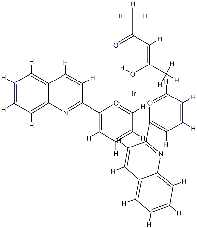 雙(2-苯基喹啉)(乙酰丙酮) 銥 (III),Bis(2-phenylquinoline)(acetylacetonate)iridium(III)