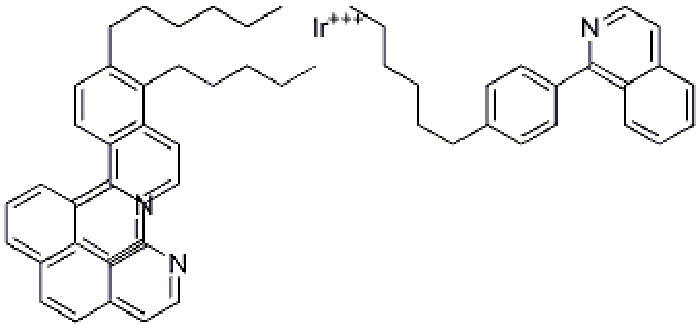 HEX-IR(PIQ)3,Tris[(4-n-hexylphenyl)isoquinoline]iridium (III)