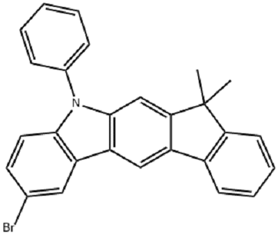 2-溴-7,7-二甲基-5-苯基-茚[2,1-B]并咔唑,2-BroMo-5,7-dihydro-7,7-diMethyl-5-phenyl-indeno[2,1-b]carbazole