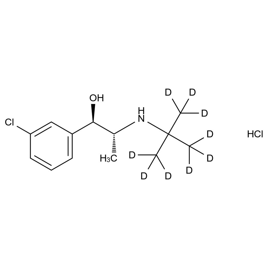 盐酸安非他酮杂质-D9（对映异构体混合物）,threo-Hydrobupropion-d9 HCl（enantiomer）