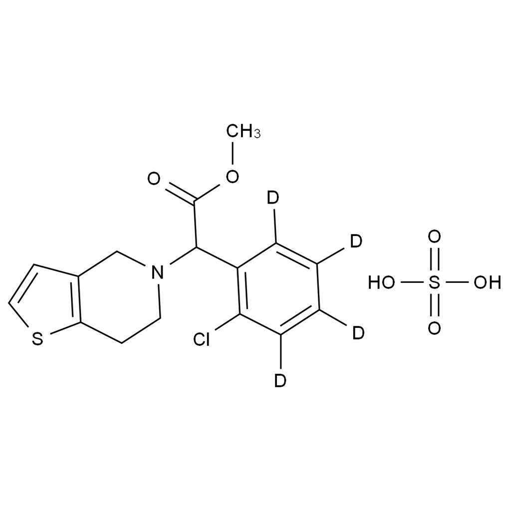 外消旋-氯吡格雷-D4硫酸氫鹽,rac-Clopidogrel-d4 Hydrogen Sulfate