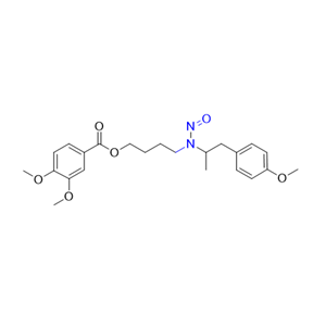 美貝維林雜質14,4-((1-(4-methoxyphenyl)propan-2-yl)(nitroso)amino)butyl 3,4-dimethoxybenzoate