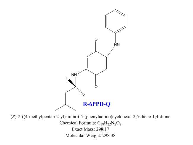 R-6PPD-Q,(R)-2-((4-methylpentan-2-yl)amino)-5-(phenylamino)cyclohexa-2,5-diene-1,4-dione