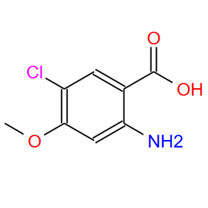 2-氨基-5-氯 -4-甲氧基苯甲酸；79025-82-4