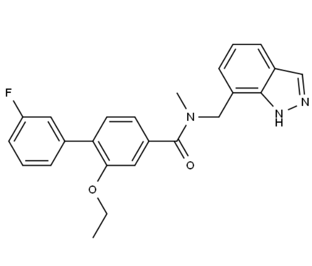 N-((1H-I吲唑-7-基)甲基)-2-乙氧基-3'-氟-N-甲基-[1,1'-聯(lián)苯]-4-甲酰胺,N-((1H-Indazol-7-yl)methyl)-2-ethoxy-3'-fluoro-N-methyl-[1,1'-biphenyl]-4-carboxamide