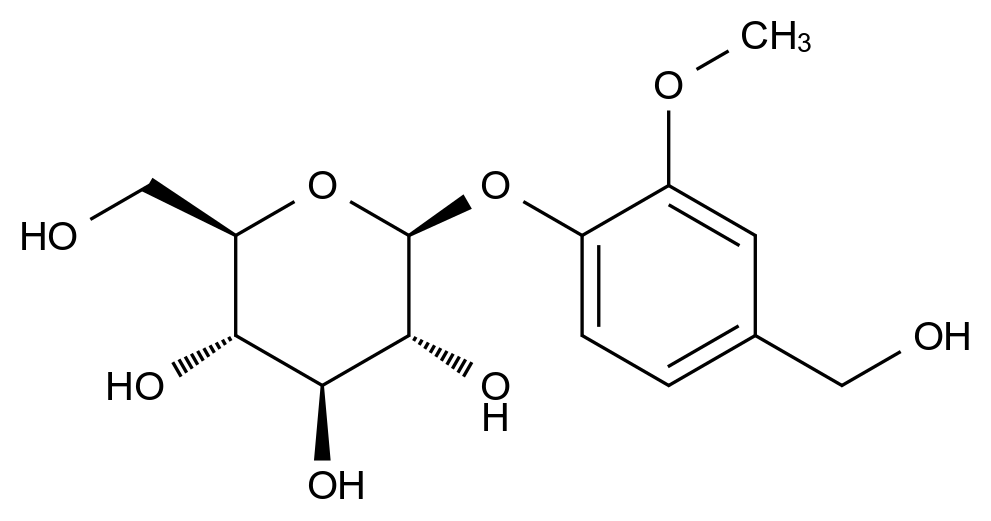 香草醇4-O-β-D-吡喃糖苷,Vanillyl Alcohol 4-O-beta-D-Glucopyranoside