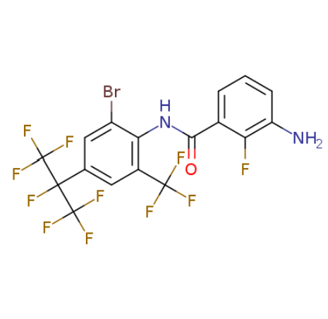 Benzamide, 3-amino-N-[2-bromo-4-[1,2,2,2-tetrafluoro-1-(trifluoromethyl)ethyl]-6-(trifluoromethyl)phenyl]-2-fluoro-,Benzamide, 3-amino-N-[2-bromo-4-[1,2,2,2-tetrafluoro-1-(trifluoromethyl)ethyl]-6-(trifluoromethyl)phenyl]-2-fluoro-