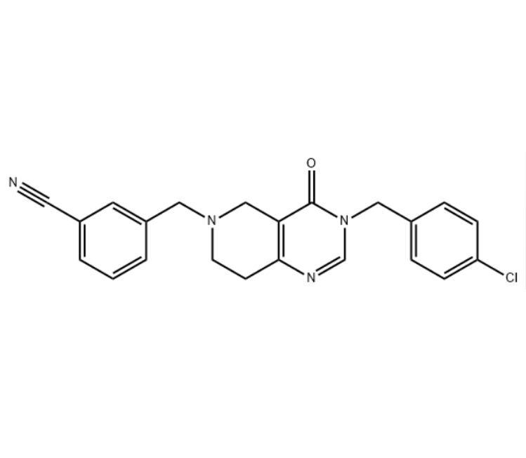 化合物 TR-107,3-[[3-[(4-Chlorophenyl)methyl]-3,5,7,8-tetrahydro-4-oxopyrido[4,3-d]pyrimidin-6(4H)-yl]methyl]benzonitrile