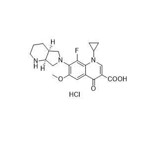 莫西沙星雜質(zhì)D（鹽酸鹽）,1-cyclopropyl-8-fluoro-6-methoxy-7-((4aS,7aS)-octahydro-6H-pyrrolo[3,4-b]pyridin-6-yl)-4-oxo-1,4-dihydroquinoline-3-carboxylic acid