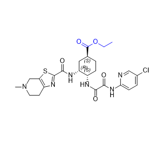 依度沙班雜質(zhì)38,ethyl (1S,3R,4S)-4-(2-((5-chloropyridin-2-yl)amino)-2-oxoacetamido)-3-(5-methyl-4,5,6,7-tetrahydrothiazolo[5,4-c]pyridine-2-carboxamido)cyclohexane-1-carboxylate