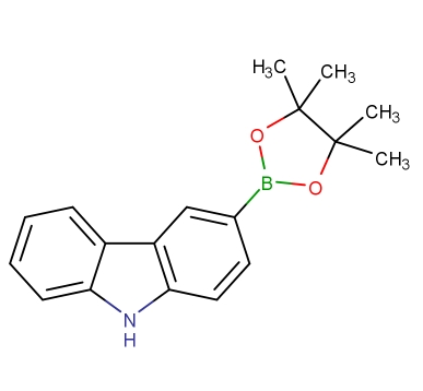 3-(4,4,5,5-四甲基-1,3,2-二氧雜戊硼烷-2-基)咔唑,3-(4,4,5,5-Tetramethyl-1,3,2-dioxaborolan-2-yl)carbazole