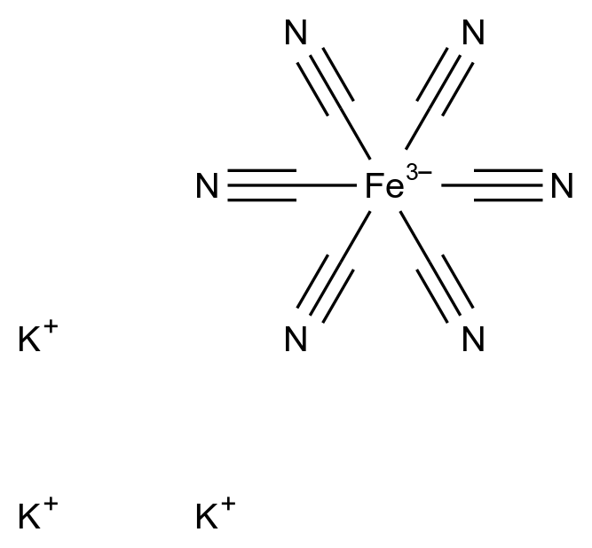 六氰基鐵(III)酸鉀,Potassium hexacyanoferric(III)ate