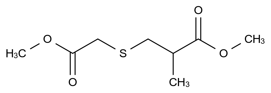 Methyl 3-((2-methoxy-2-oxoethyl)thio)-2-methylpropanoate