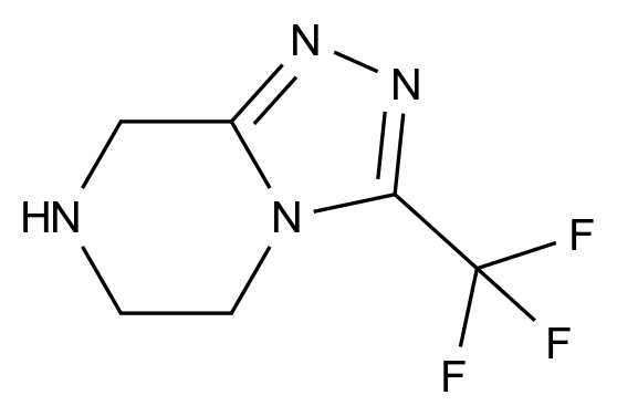 3-(三氟甲基)-5,6,7,8-四氢-[1,2,4]三唑并[4,3-a]吡嗪,3-(Trifluoromethyl)-5,6,7,8-tetrahydro-[1,2,4]triazolo[4,3-a]pyrazine