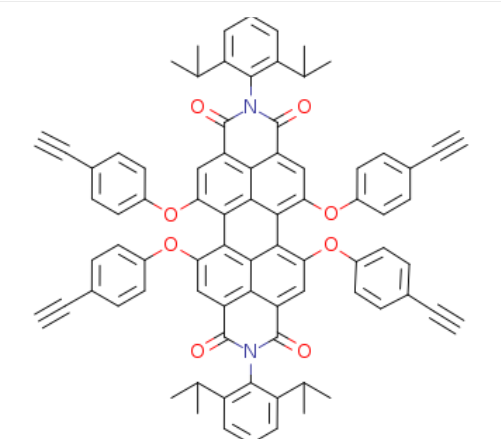 苝酐 苝酰亞胺炔衍生物,1,6,7,12-tetrakis(4-ethynylphenoxy)-N,N'-(2,6-diisopropylphenyl)perylene-3,4,9,10-tetracarboxdiimide