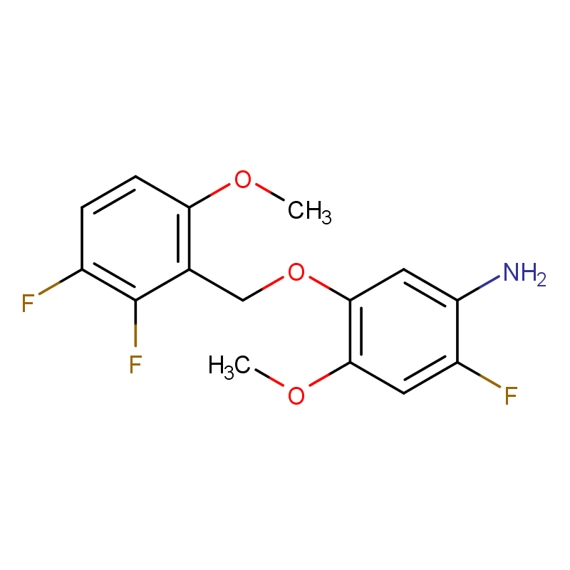 5-(2,3-二氟-6-甲氧基苄氧基)-2-氟-4-甲氧基苯胺,Benzenamine, 5-[(2,3-difluoro-6-methoxyphenyl)methoxy]-2-fluoro-4-methoxy-