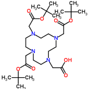 1,4,7,10-四氮雜環(huán)十二烷-1,4,7,10-四乙酸三叔丁酯,2-[4,7,10-tris[2-[(2-methylpropan-2-yl)oxy]-2-oxoethyl]-1,4,7,10-tetrazacyclododec-1-yl]acetic acid