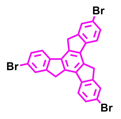 2,7,12-三溴-10,15-二氫-5H-二茚并[1,2-a:1'，2'-c]氟代,2,7,12-tribromo-10,15-dihydro-5H-diindeno[1,2-a:1',2'-c]fluorene