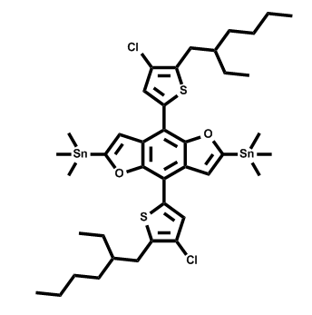 （4,8-雙（4-氯-5-（2-乙基己基）噻吩-2-基）苯并[1,2-b:4,5-b']二呋喃-2,6-二基）雙（三甲基錫烷）,(4,8-bis(4-chloro-5-(2-ethylhexyl)thiophen-2-yl)benzo[1,2-b:4,5-b']difuran-2,6-diyl)bis(trimethylstannane)