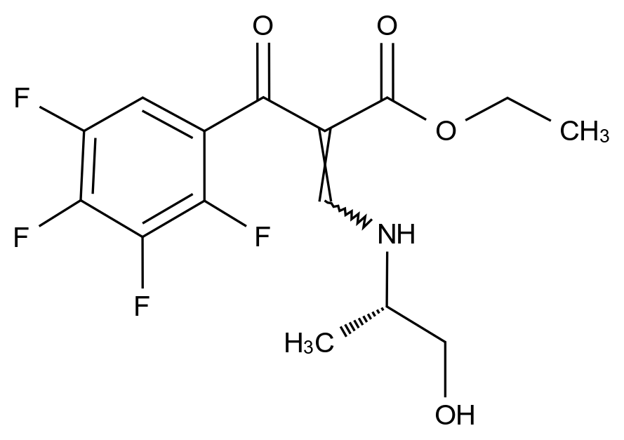 （S）-3-（（1-羥基丙-2-基）氨基）-2-（2,3,4,5-四氟苯甲?；┍┧嵋阴?ethyl (S)-3-((1-hydroxypropan-2-yl)amino)-2-(2,3,4,5-tetrafluorobenzoyl)acrylate