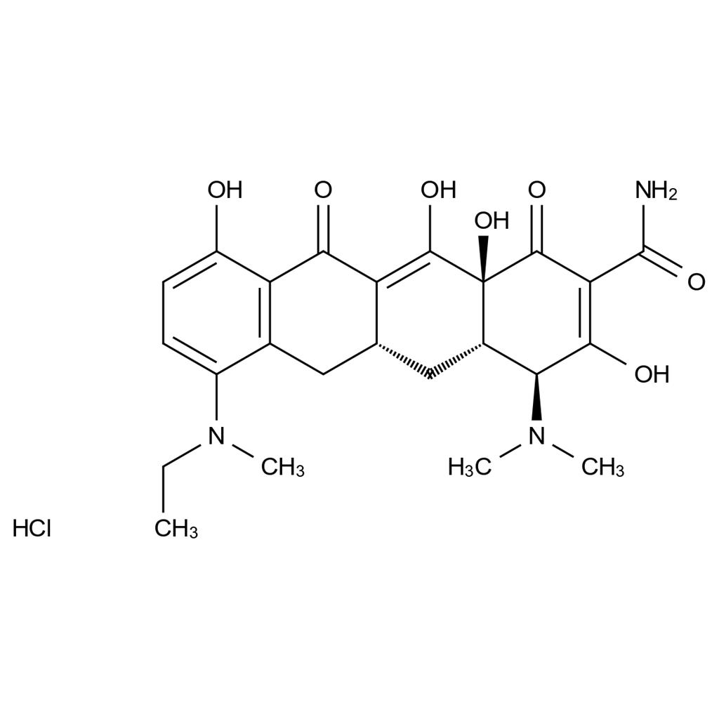(4S,4aS,5aR,12aS)-4-(二甲基氨基)-7-(乙基(甲基)氨基)-3,10,12,12a-四羥基-1,11-二氧代-1,4,4a,5,5a,6,11,12a-八氫并四苯-2-甲酰胺鹽酸鹽,(4S,4AS,5aR,12aS)-4-(dimethylamino)-7-(ethyl(methyl)amino)-3,10,12,12a-tetrahydroxy-1,11-dioxo-1,4,4a,5,5a,6,11,12a-octahydrotetracene-2-carboxamide hydrochloride