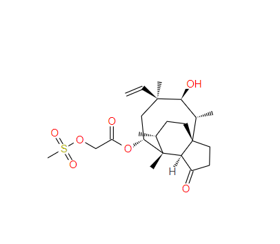 截短側(cè)耳素-22-甲磺酸酯,2-[(Methylsulfonyl)oxy]acetic acid (3aS,4R,5S,6S,8R,9R,9aR,10R)-6-ethenyldecahydro-5-hydroxy-4,6,9,10-tetramethyl-1-oxo-3a,9-propano-3aH-cyclopentacycloocten-8-yl ester