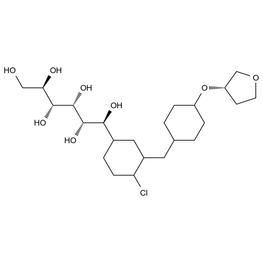 (1S,2S,3R,4R,5R)-1-(4-Chloro-3-(4-(((S)-tetrahydrofuran-3-yl)oxy)benzyl)phenyl)hexane-1,2,3,4,5,6-hexaol