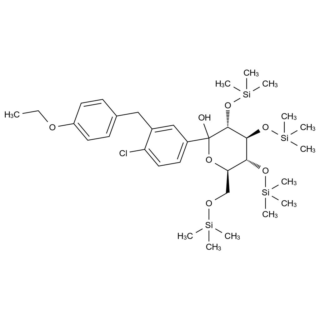 (3R,4S,5R,6R)-2-(4-chloro-3-(4-ethoxybenzyl)phenyl)-3,4,5-tris((trimethylsilyl)oxy)-6-(((trimethylsilyl)oxy)methyl)tetrahydro-2H-pyran-2-ol