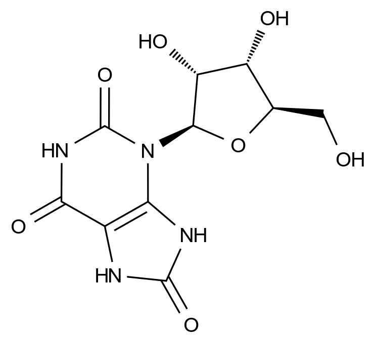 3-（（2R，3R，4S，5R）-3,4-二羥基-5-（羥甲基）四氫呋喃-2-基）-7,9-二氫-1H-嘌呤-2,6,8（3H）-三酮,3-((2R,3R,4S,5R)-3,4-dihydroxy-5-(hydroxymethyl)tetrahydrofuran-2-yl)-7,9-dihydro-1H-purine-2,6,8(3H)-trione