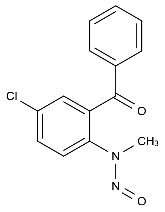 N-硝基-N-甲基-5-氯二苯甲酮,N-Nitroso N-Methyl 5-Chlorobenzophenone