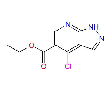 4-氯-7-氮雜吲唑-5-羧酸乙酯,4-chloro-1H-pyrazolo[3,4-b]pyridine-5-carboxylate