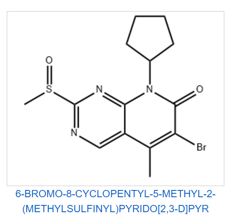6-溴-8-環(huán)戊基-2-甲基亞磺?；?5-甲基-8H-吡啶并[2,3-D]嘧啶-7-酮;對苯丁氧基苯甲酸 / 4-(4-苯基丁氧基)苯甲酸,6-BroMo-8-cyclopentyl-2-Methanesulfinyl-5-Methyl-8H-pyrido[2,3-d]pyriMidin-7-one