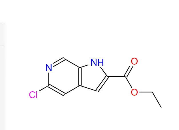 5-氯-6-氮杂吲哚-2-羧酸乙酯,ethyl 5-chloro-1H-pyrrolo[2,3-c]pyridine-2-carboxylate