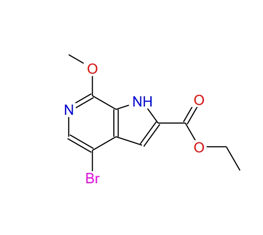 4-溴-7-甲氧基-1H-吡咯并[2,3-c]吡啶-2-羧酸乙酯,Ethyl 4-bromo-7-methoxy-1H-pyrrolo[2,3-c]pyridine-2-carboxylate