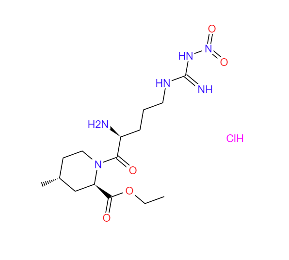 (2R,4R)-1-[2-氨基-5-[[亞氨基(硝基氨基)甲基]氨基]-1-氧代戊基]-4-甲基-2-哌啶甲酸乙酯鹽酸鹽,Ethyl (2R,4R)-1-[2-amino-5-[[imino(nitroamino)methyl]amino]-1-oxopentyl]-4-methyl-2-piperidinecarboxylate hydrochloride