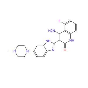 4-氨基-5-氟-3-[5-(4-甲基哌嗪-1-基)-1H-苯并咪唑-2-基]喹啉-2(1H)-酮