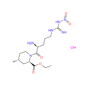 (2R,4R)-1-[2-氨基-5-[[亞氨基(硝基氨基)甲基]氨基]-1-氧代戊基]-4-甲基-2-哌啶甲酸乙酯鹽酸鹽