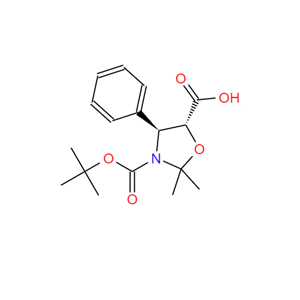 (4S,5R)-2,2-二甲基-4-苯基-3-叔丁氧基羰基-3,5-氧氮雜環(huán)戊烷甲酸,3,5-Oxazolidinedicarboxylicacid, 2,2-diMethyl-4-phenyl-, 3-(1,1-diMethylethyl) ester, (4S,5R)-