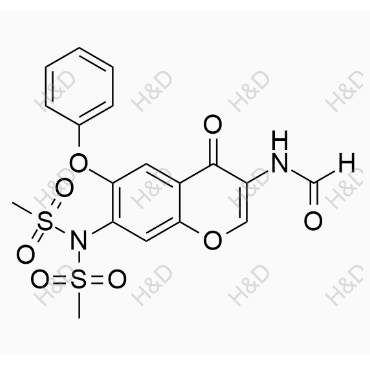 艾拉莫德雜質(zhì)H,N-(7-(N-(methylsulfonyl)methylsulfonamido)-4-oxo-6-phenoxy-4H-chromen-3-yl)formamide