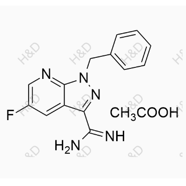 維立西呱雜質(zhì)26（醋酸鹽）,1-benzyl-5-fluoro-1H-pyrazolo[3,4-b]pyridine-3-carboximidamide acetate