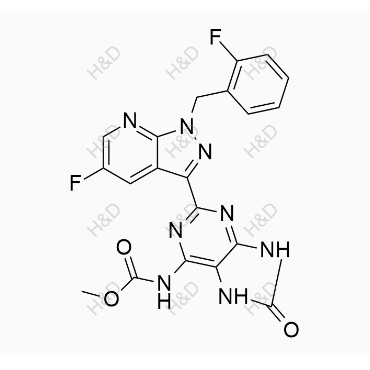 維立西呱雜質(zhì)36,methyl (2-(5-fluoro-1-(2-fluorobenzyl)-1H-pyrazolo[3,4-b]pyridin-3-yl)-8-oxo-8,9-dihydro-7H-purin-6-yl)carbamate