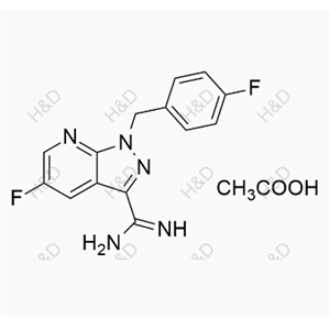 維立西呱雜質(zhì)39(醋酸鹽),5-fluoro-1-(4-fluorobenzyl)-1H-pyrazolo[3,4-b]pyridine-3-carboximidamide acetate