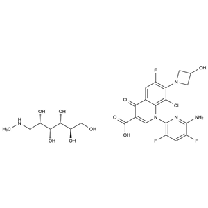 德拉沙星N-甲基葡萄糖胺鹽,Delafloxacin-meglumine